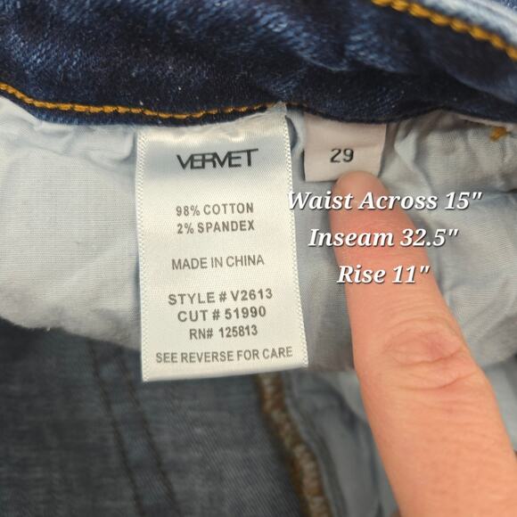 Vervet by Flying Monkey Bella High Rise Distressed Flare Jeans Size 29 - Picture 4 of 5